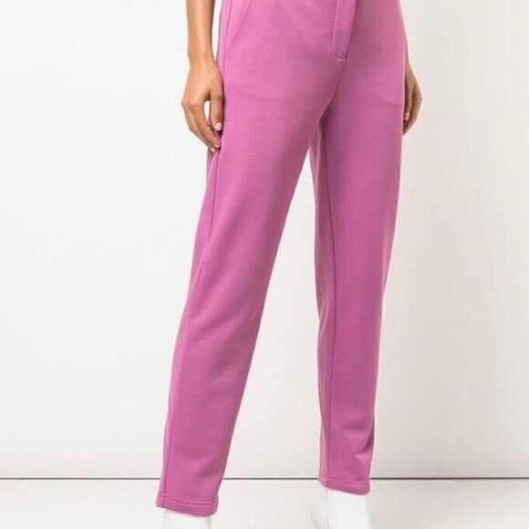NWT A.L.C. Hot Pink Suit Pants Trousers Straight Leg Zip Fly Women Small Petite - Picture 2 of 11